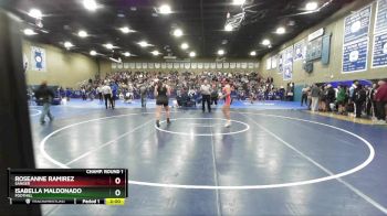 145 lbs Champ. Round 1 - Roseanne Ramirez, Sanger vs Isabella Maldonado, Foothill