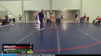 112 lbs Semis & 1st Wrestleback (8 Team) - Isabella West, Georgia Blue vs Kadence Beck, Idaho