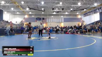 120 lbs Quarterfinal - Ariel Williams, North Pontotoc High School vs Bre`ion Smith, Dlberville Girls