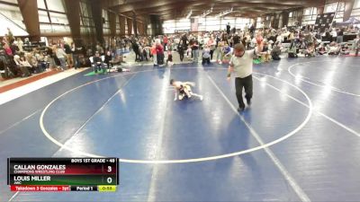 48 lbs Quarterfinal - Louis Miller, JWC vs Callan Gonzales, Champions Wrestling Club