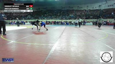 143 lbs Consi Of 8 #2 - Kingsley Nifunuh, Mustang Middle School vs Breylon Burdick, Sapulpa Jr High