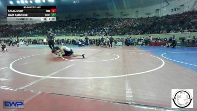 130 lbs Round Of 64 - Kalel Doby, Plainview JH vs Liam Ambrose, Central Middle School