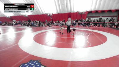 8U True Beginner - 54.6-58.4 Champ. Round 1 - Jaxon Kaelber, Westosha Wrestling Club Incorporated vs Jaxon Halverson, Iowa-Grant Youth Wrestling Club