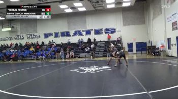 133 lbs Champ. Round 1 - Kevin Garcia Mendoza, Modesto College vs Isreal Flores, Delta College