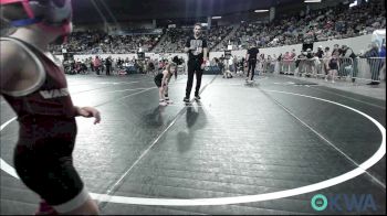 43 lbs Quarterfinal - Braxley Harjo, Warhorse Wrestling Club vs Vivian Manley, Perry Wrestling Club