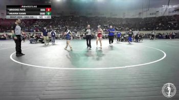 G6A-145 lbs Champ. Round 1 - Brooke Pate, Bixby-Girls vs Heaven Sams, Shawnee-Girls