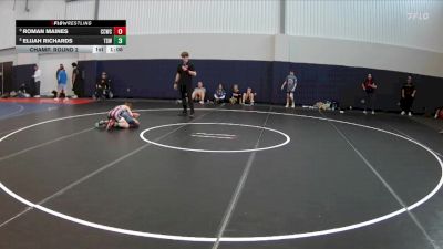 92 lbs Champ. Round 2 - Roman Maines, Comal County Wrestling Club vs Elijah Richards, Texas Select Wrestling
