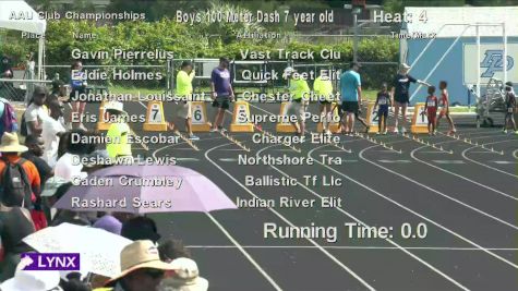 Youth Boys' 100m, Semi-Finals 4 - Age 7