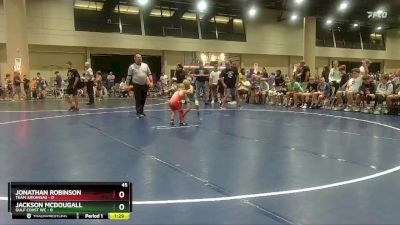 45 lbs Round 6 (8 Team) - Jonathan Robinson, Team Arkansas vs Jackson McDougall, Gulf Coast WC