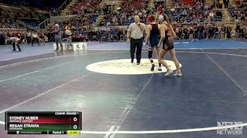 100 lbs Champ. Round 1 - Regan Stravia, Dickinson vs Sydney Huber, Bismarck Century