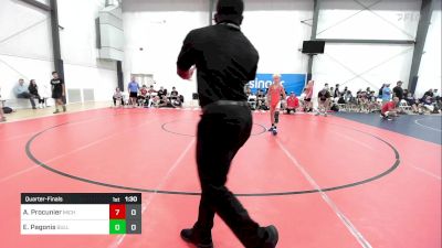 90 lbs Quarterfinal - Asher Procunier, Michigan Premeir Gold vs Elijah Pagonis, Bull Trained