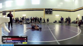 100 lbs Cons. Semi - Elijah Ogle, Indiana vs Luke Weaver, Central Indiana Academy Of Wrestling