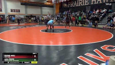 190 lbs Quarterfinal - Divine Akili, Linn-Mar vs Lexi Pinon, Cedar Rapids Jefferson