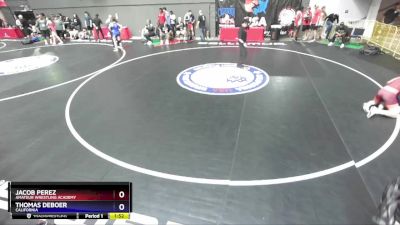 157 lbs Quarterfinal - Jacob Perez, Amateur Wrestling Academy vs Thomas DeBoer, California