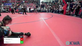 52 lbs Quarterfinal - Ky Kemble, Ponca City Wildcat Wrestling vs Ryker Macy, Wichita Training Center