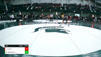 184 lbs Champ. Round 1 - Iran Love, Tiffin vs Matthew McKenna, Michigan