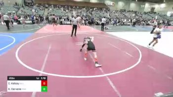 65 lbs Quarterfinal - Cailin Kelsay, Willits Grapplin Pack vs Kane Cervene, Iowa Elite