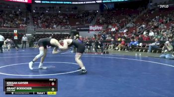 3A-150 lbs Champ. Round 1 - Keegan Kayser, LeMars vs Grant Boddicker, Linn-Mar