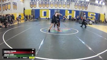 215 lbs Cons. Round 1 - Aidan Hart, Riverview (Riverview) vs DEVON YOUNG, North Port H.S.