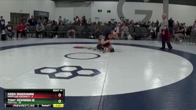 112 lbs Round 5 (6 Team) - Aden DiGiovanni, Wrestling University vs Tony Mohwish III, Team 922