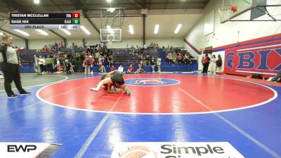 126 lbs 3rd Place - Tristan McClellan, Tulsa Union Girls vs Sage Hix, Broken Arrow Girls