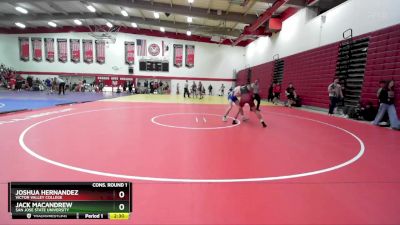 149 lbs Cons. Round 1 - Jack MacAndrew, San Jose State University vs Joshua Hernandez, Victor Valley College