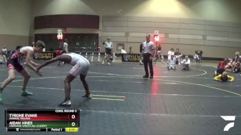 138 lbs Cons. Round 2 - Tyrone Evans, Monroe Trojans vs Aidan Hines, Creekside Wrestling Academy