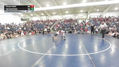 95 lbs 1st Place Match - Jre Whitford, Sanderson Wrestling Academy vs Atlas Trout, Northside Wrestling Club
