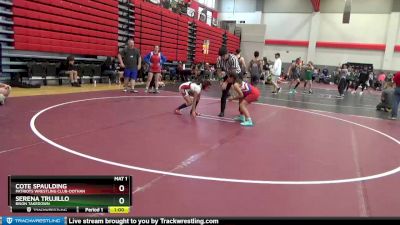 91+100 Round 3 - Cote Spaulding, Patriots Wrestling Club-Dothan vs Serena Trujillo, Bison Takedown