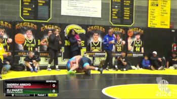 250 lbs Semifinal - Andrew Arroyo, Dinuba Wrestling vs Eli Swartz, Central Catholic
