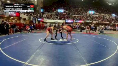 G - 235 lbs Quarterfinal - Kendahl Guardipee, Browning Girls vs Josephine Manning, Fort Benton Girls