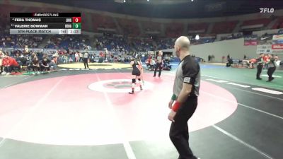 6A/5A Girls 115 5th Place Match - Valerie Bowman, Bend Girls vs Fera Thomas, Lincoln Girls