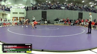 150 lbs Semis & 1st Wrestleback (8 Team) - Sean Breedlove, Center Grove vs Teigan Newell, Crown Point