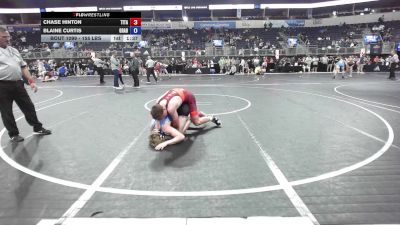 155 lbs 7th Place - Chase Hinton, Titan Wrestling vs Blaine Curtis, Grab And Twist