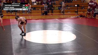 157 lbs Quarterfinal - Brady Baker, St. Mary`s vs Matthew VanVessem, SJCI