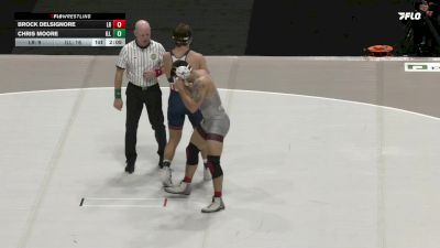 184 lbs Round 1 (16 Team) - Chris Moore, Illinois vs Brock DelSignore, Little Rock