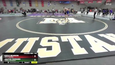 149 lbs Cons. Round 1 - Kayle Bearson, North Central vs Ashton Massaro, Aurora Universtiy