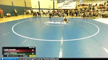 157 lbs Champ. Round 1 - Cade Zeamer, Wheaton College (Illinois) vs Lucio Morgan, University Of Wisconsin-Whitewater