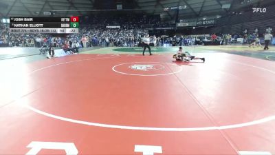 Boys 1B/2B 113 7th Place Match - Nathan Elliott, Darrington vs Josh Bair, Kettle Falls