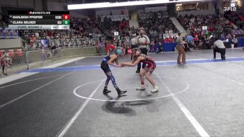 65 lbs Cons. Round 2 - Oakleigh Pfeifer, Hill City Wrestling Club vs Clara Milner, Bluestem