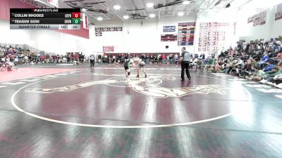 144 lbs Quarterfinal - Collin Rhodes, Ledyard vs Teagun Godi, Coventry