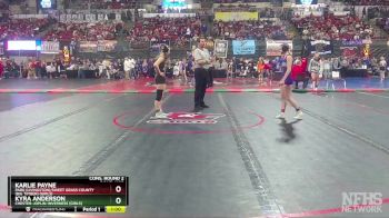 G - 100 lbs Cons. Round 2 - Kyra Anderson, Chester-Joplin-Inverness (Girls) vs Karlie Payne, Park (Livingston)/Sweet Grass County (Big Timber) (Girls)