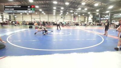 80 lbs Rr Rnd 1 - Finnegan Wheeler, Mat Warriors Gold MS - MS vs John Cline, Shamrock Wrestling Club Red - MS