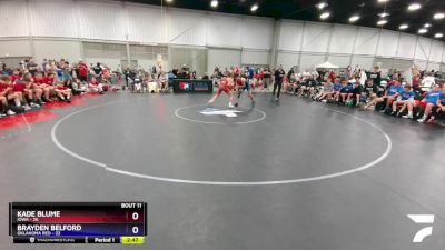 132 lbs Placement Matches (8 Team) - Kade Blume, Iowa vs Brayden Belford, Oklahoma Red