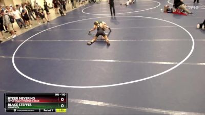 110 lbs Cons. Round 4 - Ryker Meyering, Apple Valley Wrestling Club vs Blake Steffes, Minnesota