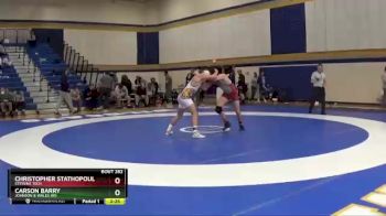 157 lbs Semifinal - Carson Barry, Johnson & Wales (RI) vs Christopher Stathopoulos, Stevens Tech