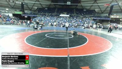 144 lbs Quarters - Benjamin Martinez, Outlaw Wrestling Club vs Pedro Rogers, Federal Way Spartans Wrestling