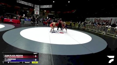 92 lbs Semifinal - Juan Plaza Bedoya, Poway High School Wrestling vs Ty Freeman, California