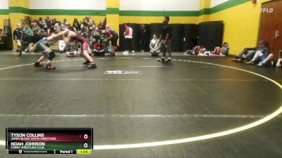 115 lbs Cons. Semi - Noah Johnson, Cobra Wrestling Club vs Tyson Collins, James Island Youth Wrestling