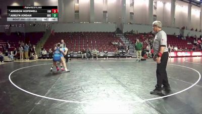 121-128 lbs 1st Place Match - Addison Hopewell, Fighting Hornets WC vs Adelyn Jordan, Hornet Wrestling Club